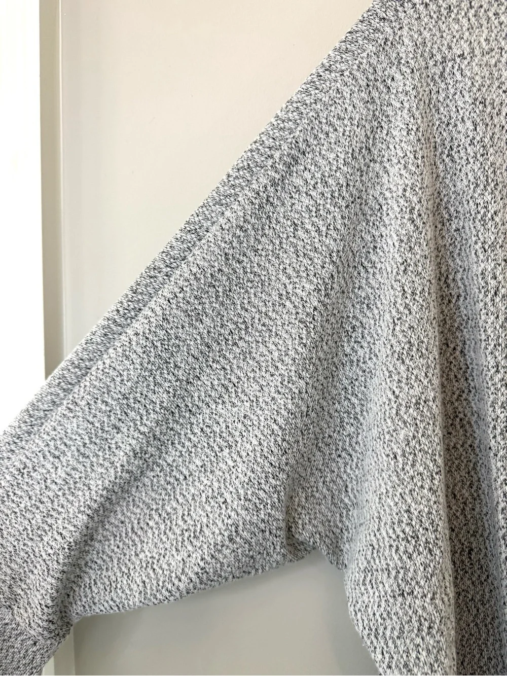 Korye Gray Wrap Sweater V-Neck Textured Knit Dolman Sleeve NWT XL